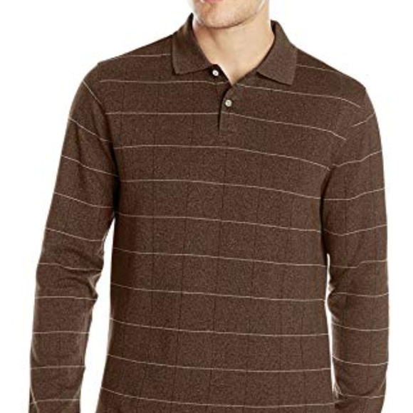 Van Heusen Other - Van Heusen Men's Long Sleeve Jaspe Polo Top NWT